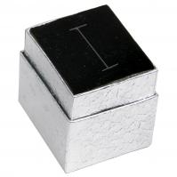 Mini Starlight ring box silver w/black foam